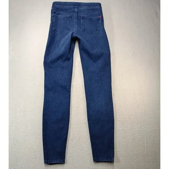 SPANX Pull On Jeans Womens Skinny Dark Wash 24x28 Stretch High Rise Jeggings XS - Picture 7 of 7